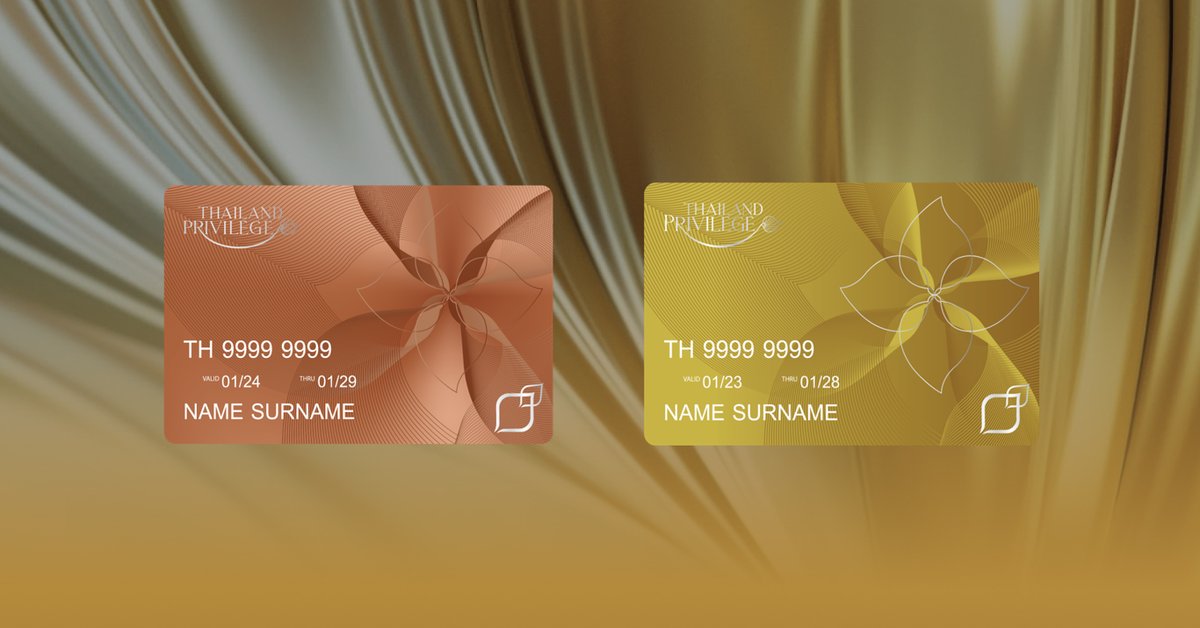 "Thailand Elite Visa membership cards in gold and bronze colors, representing the exclusivity and privileges of the 5-year visa program"